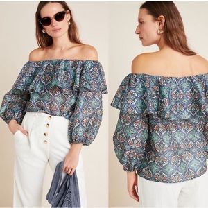 Anthropologie Sachin+Babi Musette Teal Blouse